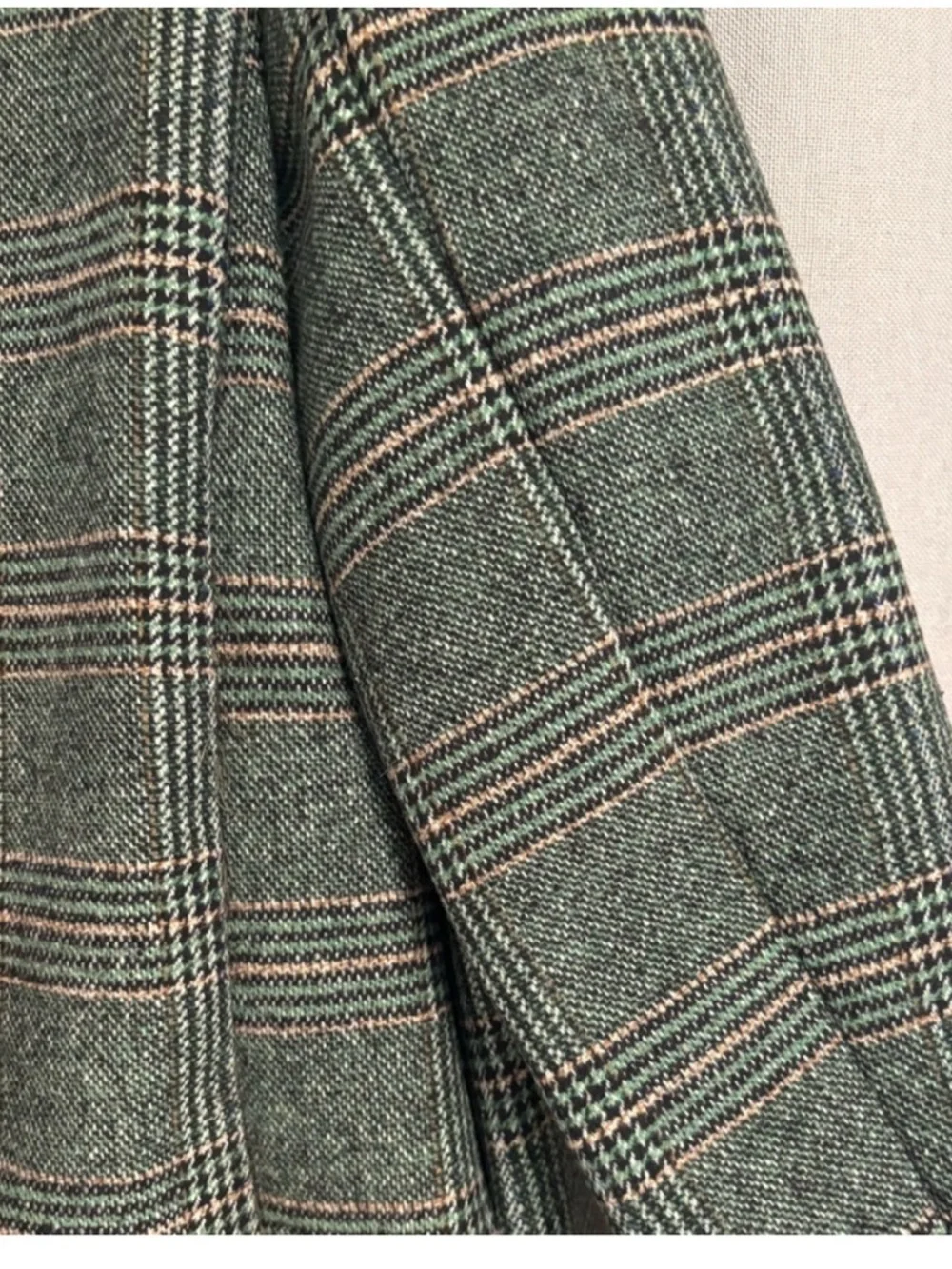 MELLODAY Olive Plaid Faux Fur-Lined Coat - Picture 4 of 4